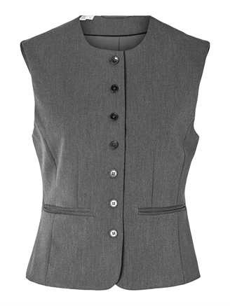 Selected Femme SlfPiya Fitted Vest Dark Grey